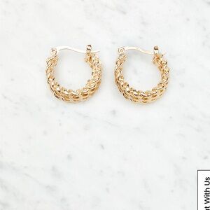 NWT LA Hearts Chain Link Hoop Earrings